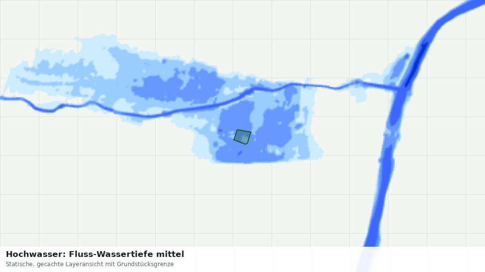 Statische Kartenansicht: Hochwasser: Fluss-Wassertiefe mittel