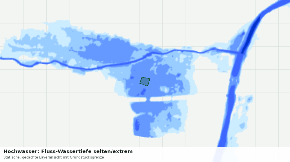 Statische Kartenansicht: Hochwasser: Fluss-Wassertiefe selten/extrem