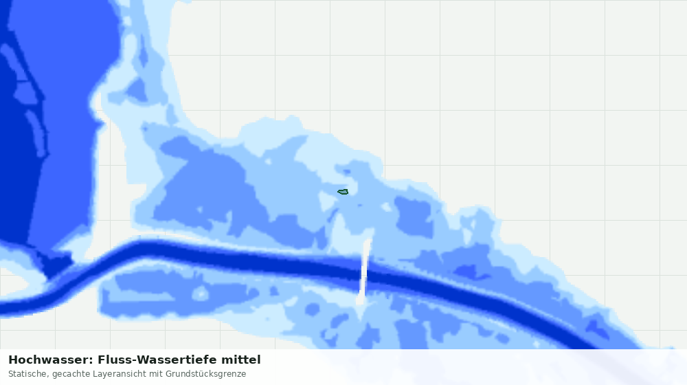 Statische Kartenansicht: Hochwasser: Fluss-Wassertiefe mittel