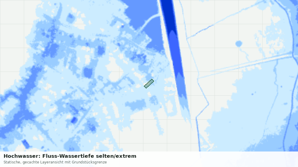 Statische Kartenansicht: Hochwasser: Fluss-Wassertiefe selten/extrem