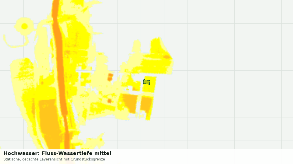 Statische Kartenansicht: Hochwasser: Fluss-Wassertiefe mittel