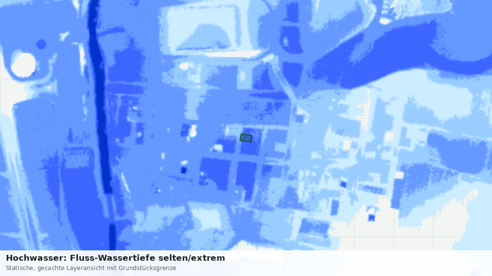 Statische Kartenansicht: Hochwasser: Fluss-Wassertiefe selten/extrem
