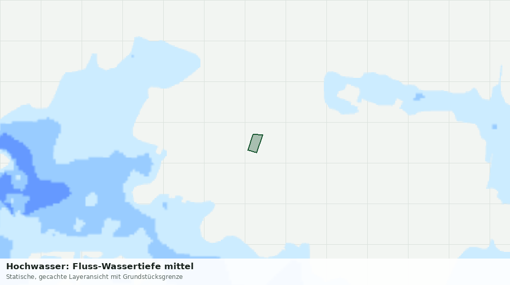 Statische Kartenansicht: Hochwasser: Fluss-Wassertiefe mittel