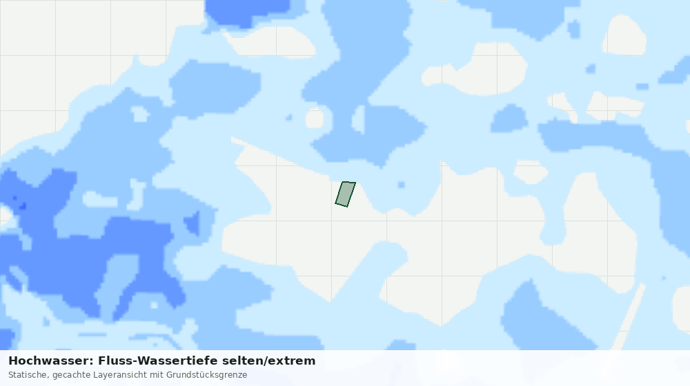 Statische Kartenansicht: Hochwasser: Fluss-Wassertiefe selten/extrem
