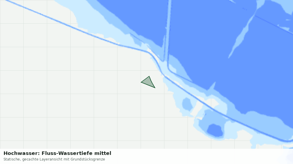 Statische Kartenansicht: Hochwasser: Fluss-Wassertiefe mittel