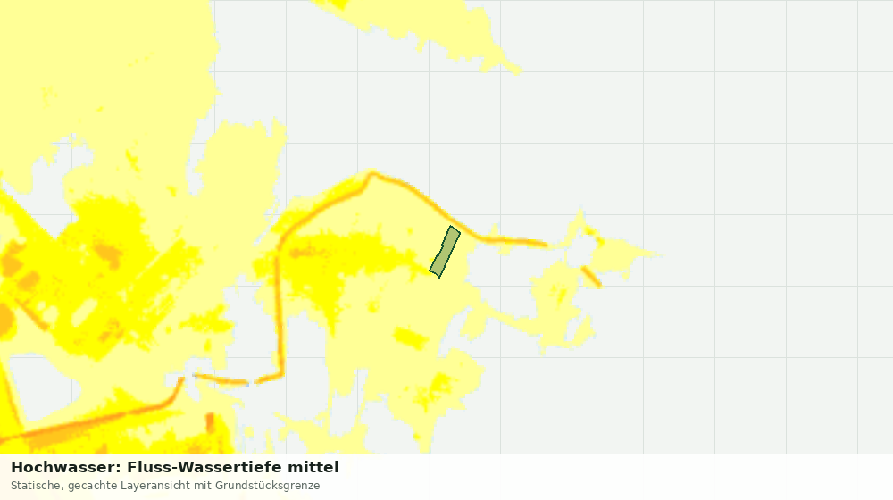 Statische Kartenansicht: Hochwasser: Fluss-Wassertiefe mittel