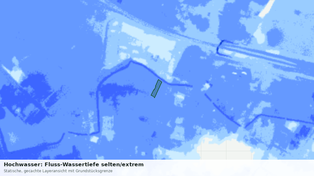 Statische Kartenansicht: Hochwasser: Fluss-Wassertiefe selten/extrem