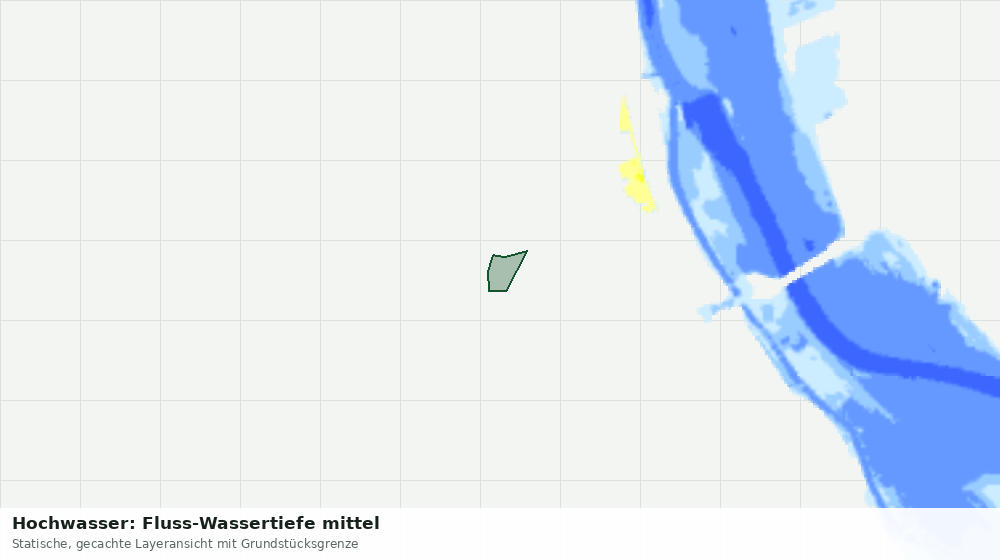 Statische Kartenansicht: Hochwasser: Fluss-Wassertiefe mittel