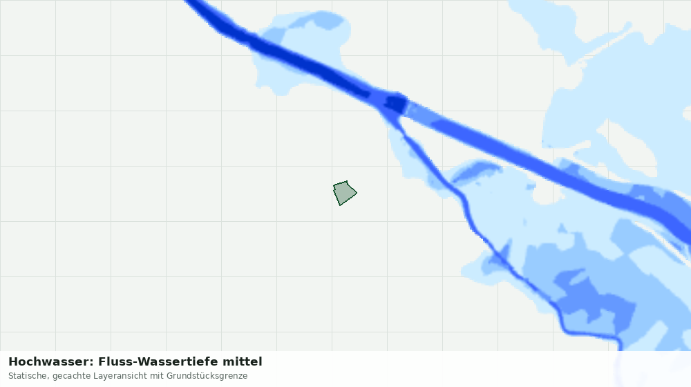 Statische Kartenansicht: Hochwasser: Fluss-Wassertiefe mittel
