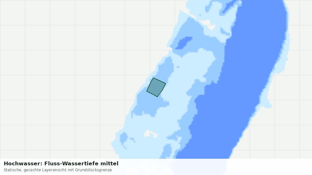 Statische Kartenansicht: Hochwasser: Fluss-Wassertiefe mittel