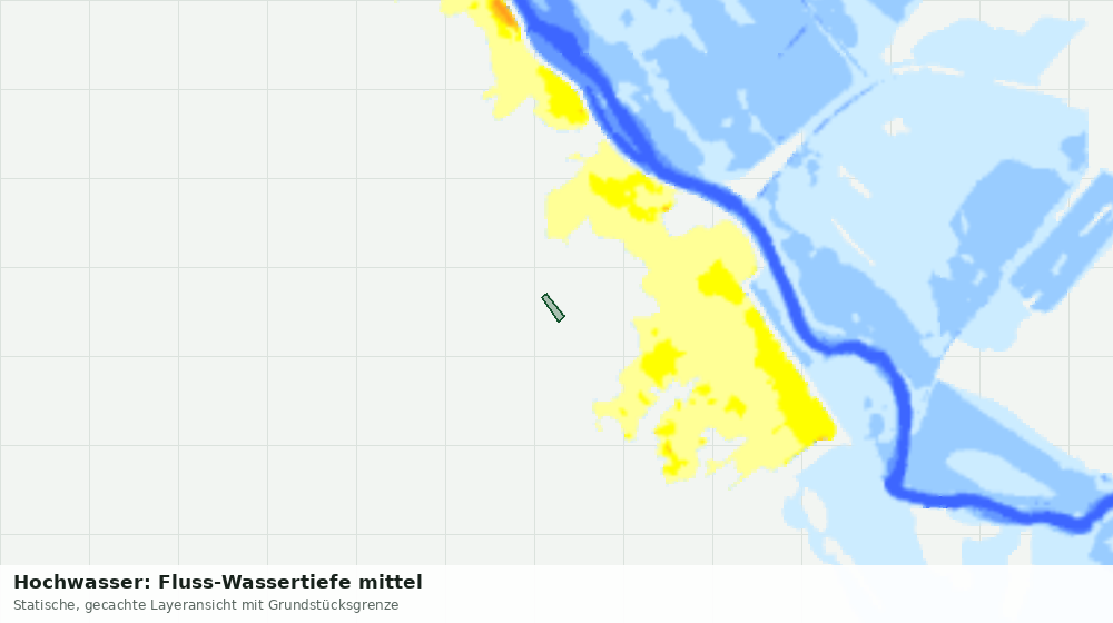 Statische Kartenansicht: Hochwasser: Fluss-Wassertiefe mittel