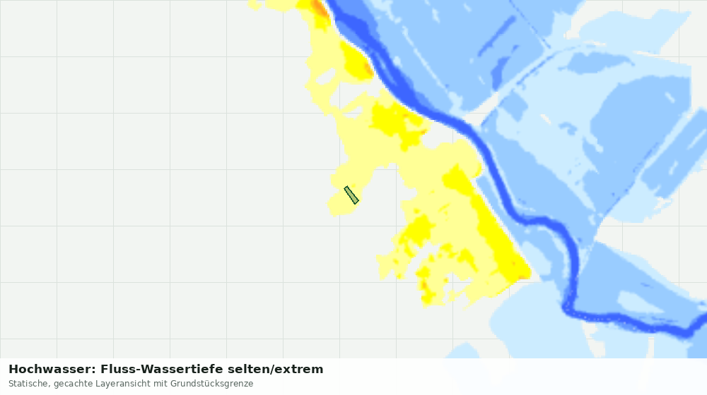 Statische Kartenansicht: Hochwasser: Fluss-Wassertiefe selten/extrem