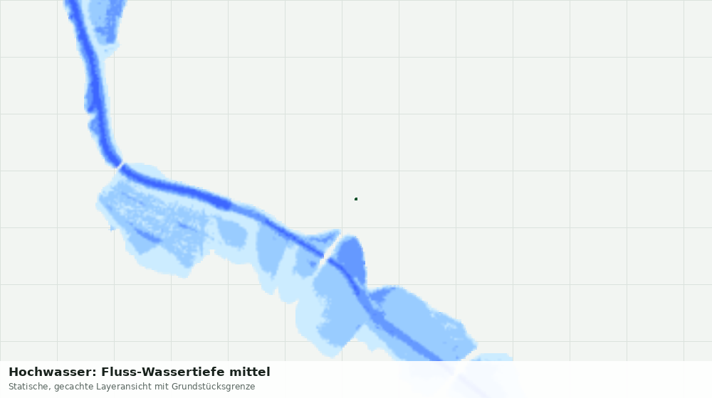 Statische Kartenansicht: Hochwasser: Fluss-Wassertiefe mittel
