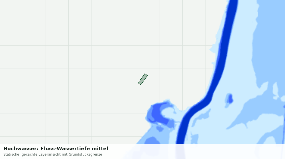 Statische Kartenansicht: Hochwasser: Fluss-Wassertiefe mittel