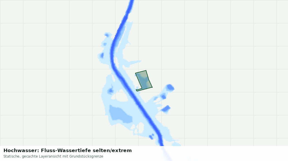 Statische Kartenansicht: Hochwasser: Fluss-Wassertiefe selten/extrem