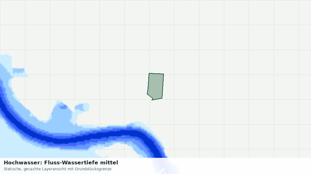 Statische Kartenansicht: Hochwasser: Fluss-Wassertiefe mittel