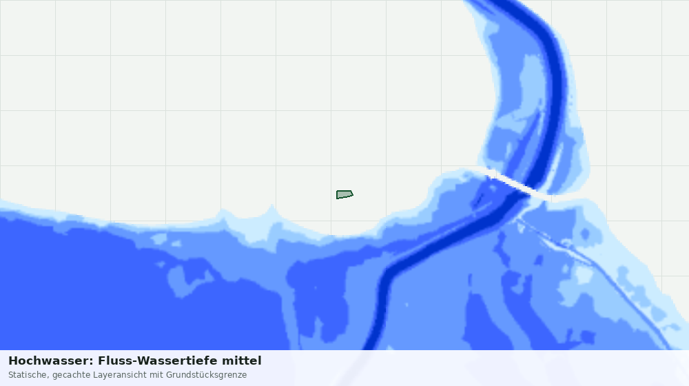 Statische Kartenansicht: Hochwasser: Fluss-Wassertiefe mittel