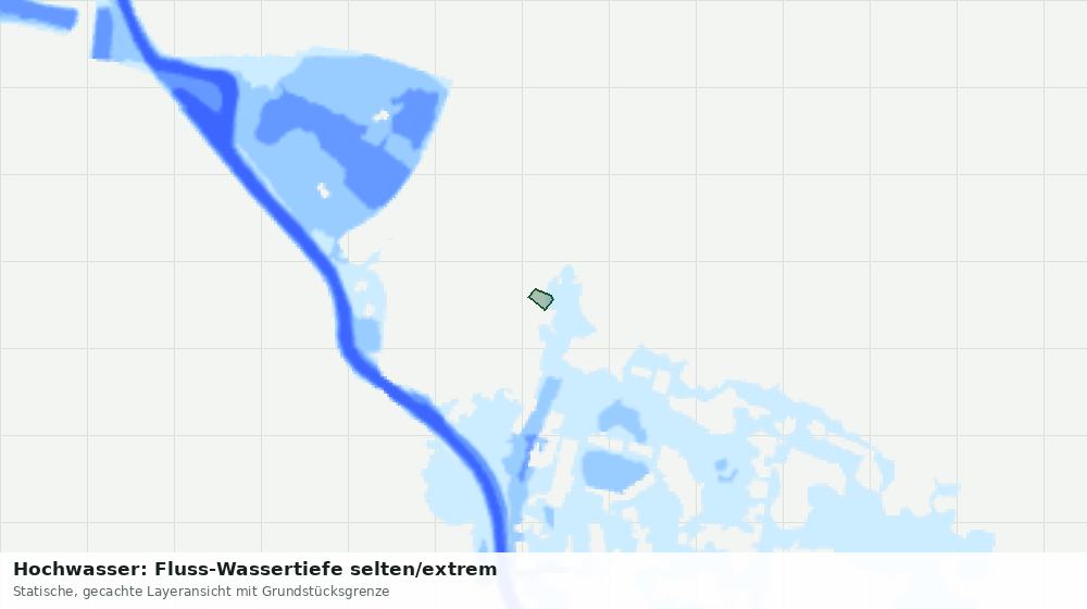 Statische Kartenansicht: Hochwasser: Fluss-Wassertiefe selten/extrem