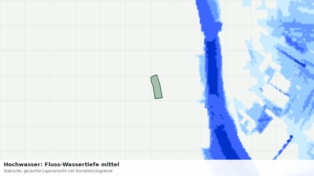 Statische Kartenansicht: Hochwasser: Fluss-Wassertiefe mittel