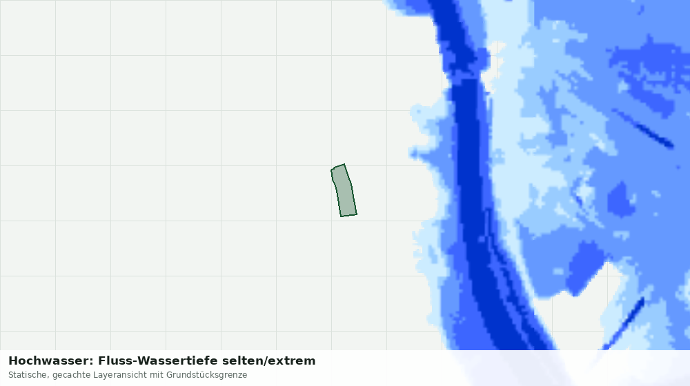 Statische Kartenansicht: Hochwasser: Fluss-Wassertiefe selten/extrem