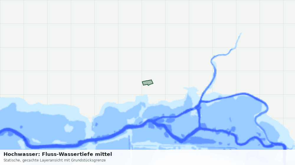 Statische Kartenansicht: Hochwasser: Fluss-Wassertiefe mittel