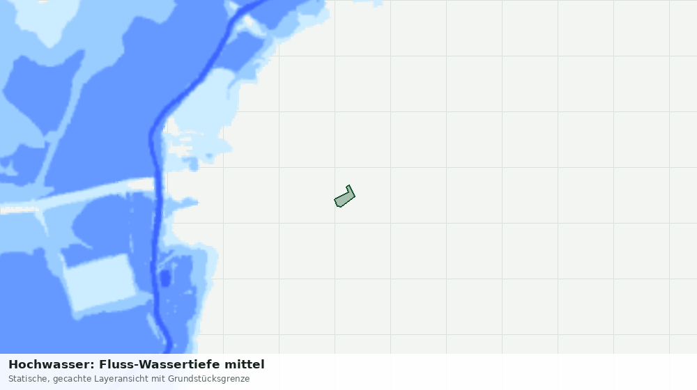 Statische Kartenansicht: Hochwasser: Fluss-Wassertiefe mittel