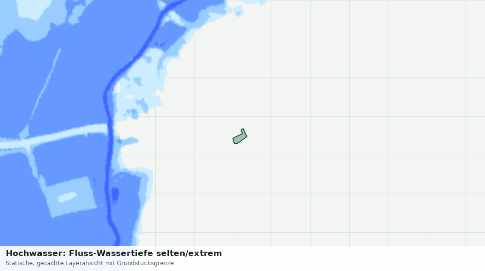 Statische Kartenansicht: Hochwasser: Fluss-Wassertiefe selten/extrem