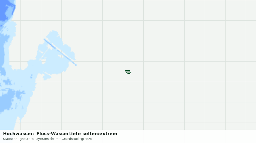 Statische Kartenansicht: Hochwasser: Fluss-Wassertiefe selten/extrem