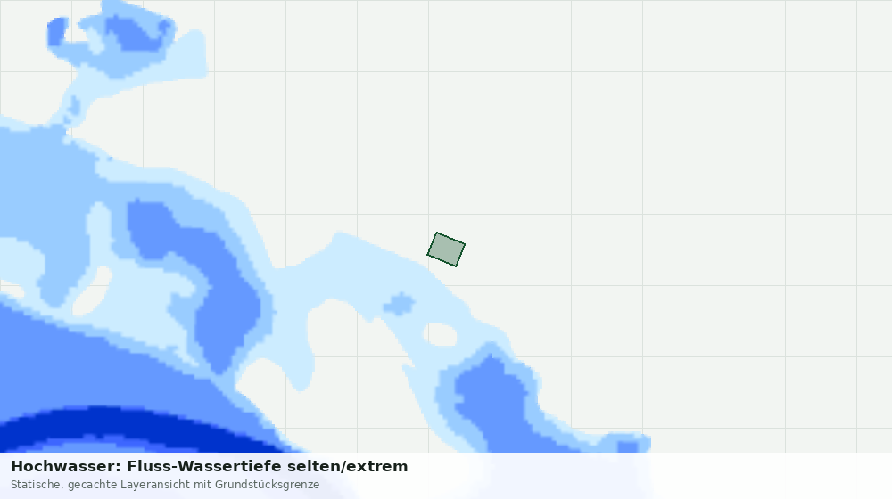 Statische Kartenansicht: Hochwasser: Fluss-Wassertiefe selten/extrem