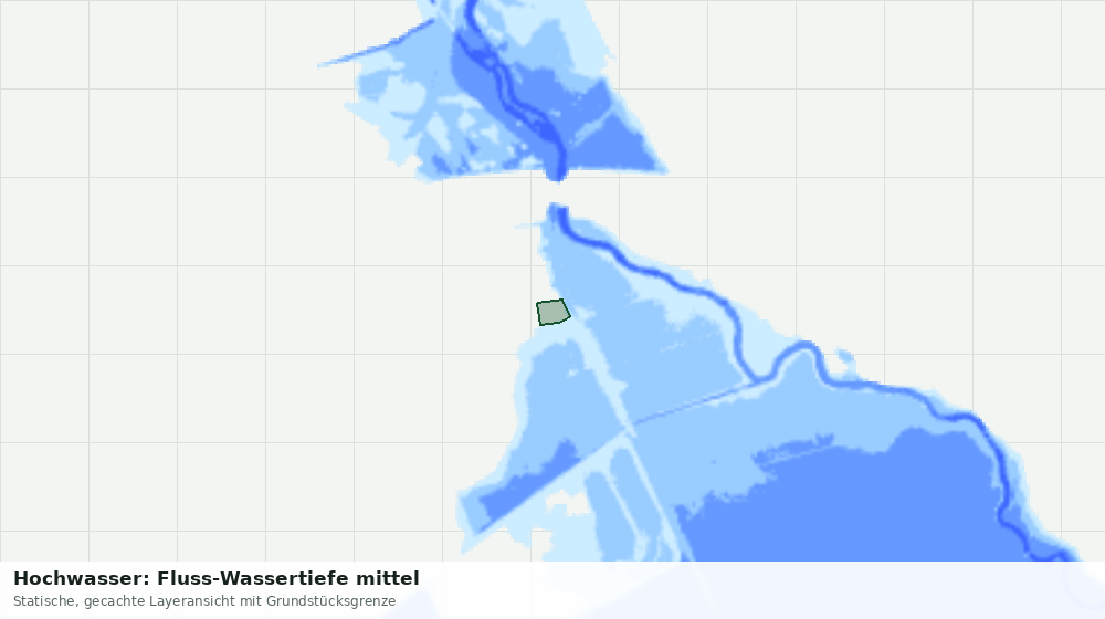 Statische Kartenansicht: Hochwasser: Fluss-Wassertiefe mittel