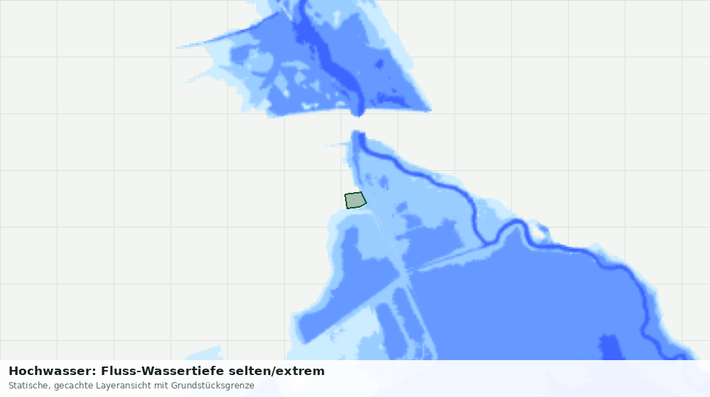 Statische Kartenansicht: Hochwasser: Fluss-Wassertiefe selten/extrem