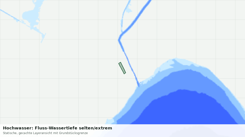 Statische Kartenansicht: Hochwasser: Fluss-Wassertiefe selten/extrem