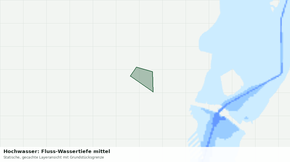 Statische Kartenansicht: Hochwasser: Fluss-Wassertiefe mittel