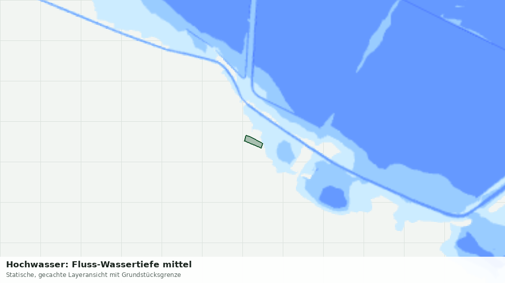 Statische Kartenansicht: Hochwasser: Fluss-Wassertiefe mittel