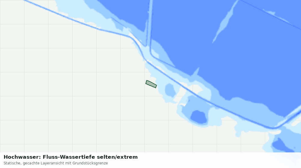 Statische Kartenansicht: Hochwasser: Fluss-Wassertiefe selten/extrem