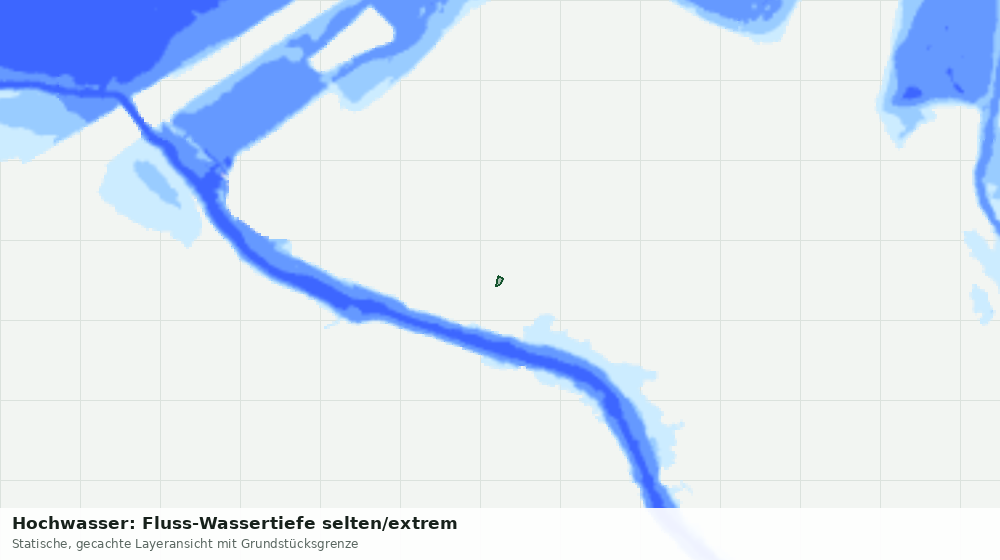 Statische Kartenansicht: Hochwasser: Fluss-Wassertiefe selten/extrem