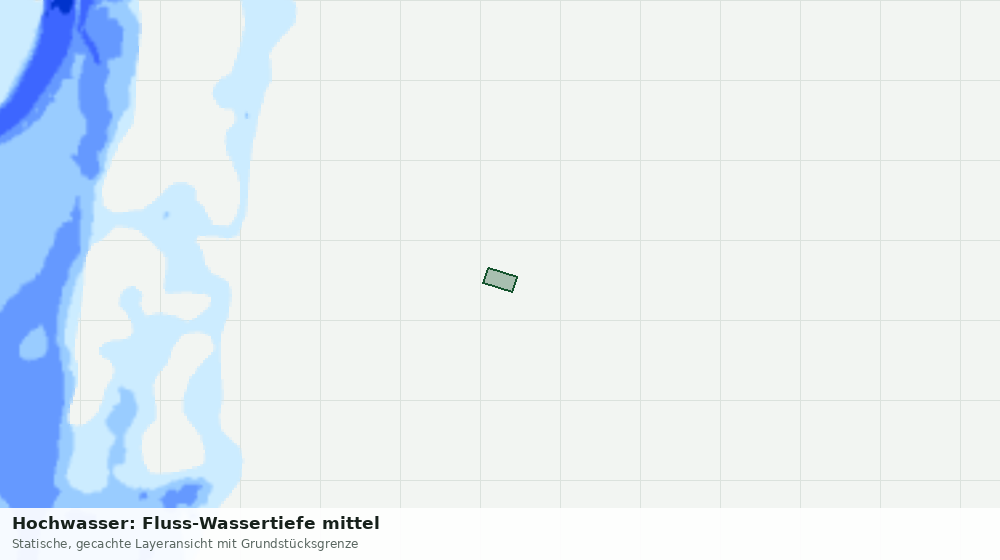 Statische Kartenansicht: Hochwasser: Fluss-Wassertiefe mittel