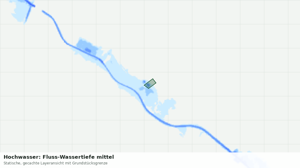 Statische Kartenansicht: Hochwasser: Fluss-Wassertiefe mittel