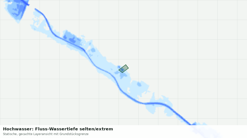 Statische Kartenansicht: Hochwasser: Fluss-Wassertiefe selten/extrem