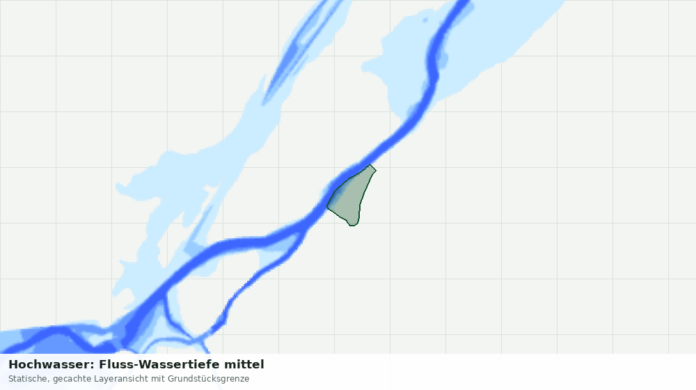 Statische Kartenansicht: Hochwasser: Fluss-Wassertiefe mittel