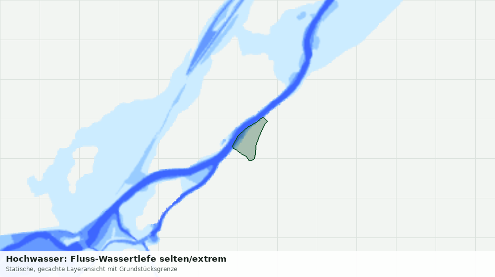 Statische Kartenansicht: Hochwasser: Fluss-Wassertiefe selten/extrem