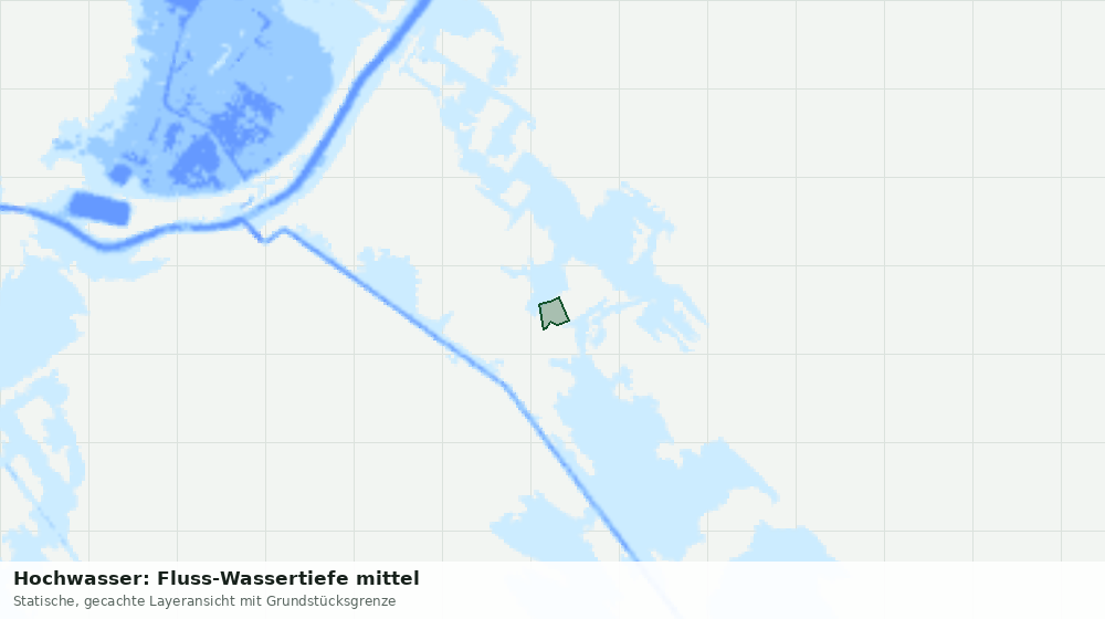 Statische Kartenansicht: Hochwasser: Fluss-Wassertiefe mittel