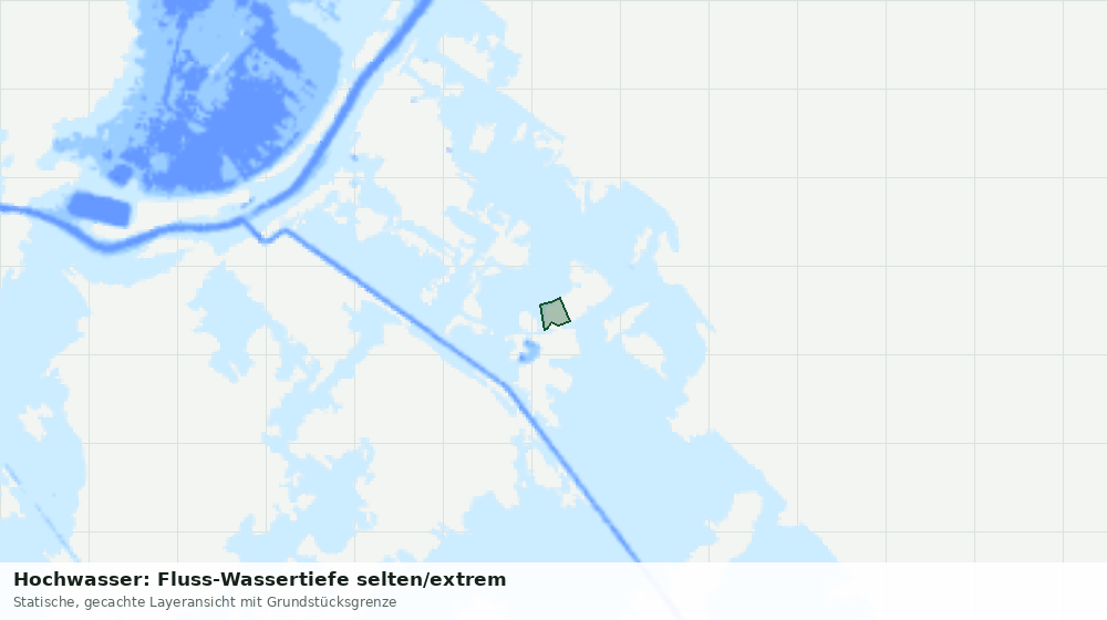 Statische Kartenansicht: Hochwasser: Fluss-Wassertiefe selten/extrem