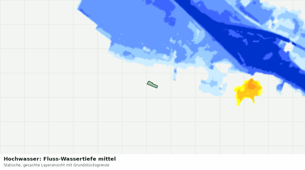 Statische Kartenansicht: Hochwasser: Fluss-Wassertiefe mittel