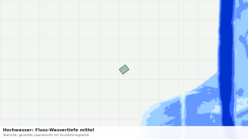 Statische Kartenansicht: Hochwasser: Fluss-Wassertiefe mittel