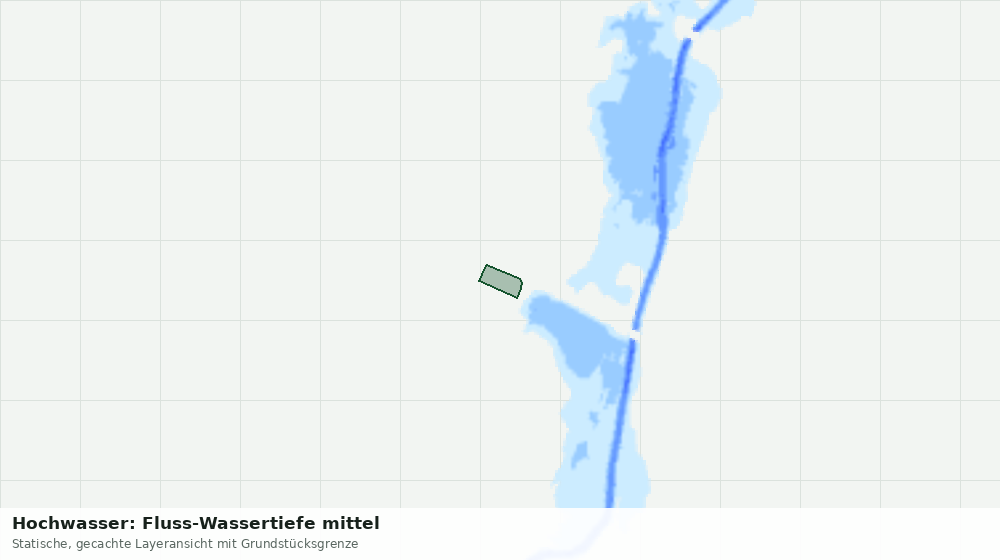 Statische Kartenansicht: Hochwasser: Fluss-Wassertiefe mittel