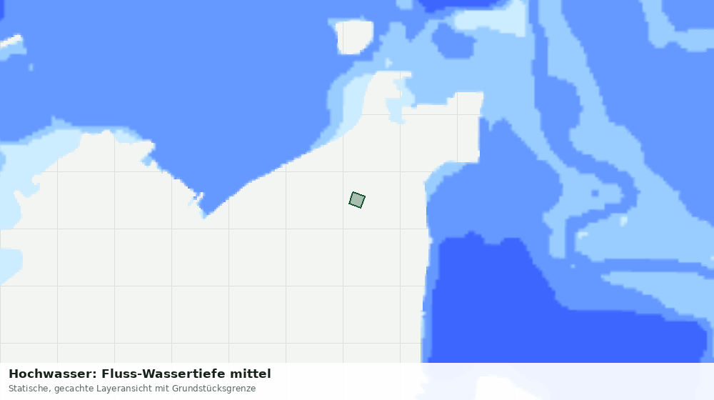 Statische Kartenansicht: Hochwasser: Fluss-Wassertiefe mittel