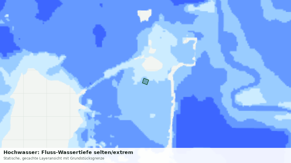 Statische Kartenansicht: Hochwasser: Fluss-Wassertiefe selten/extrem