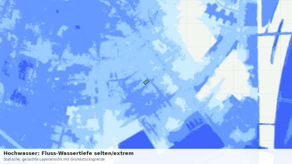 Statische Kartenansicht: Hochwasser: Fluss-Wassertiefe selten/extrem