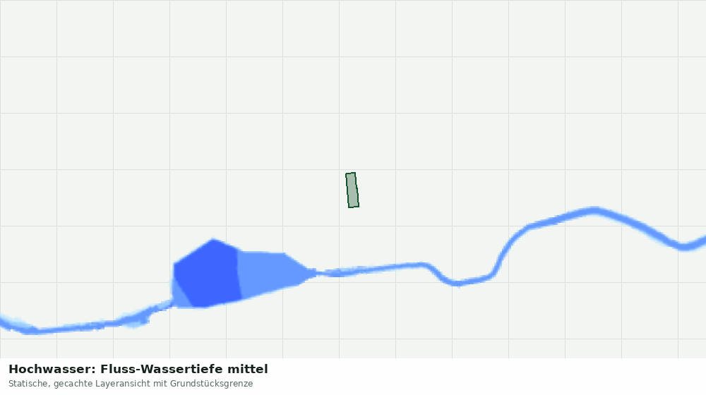 Statische Kartenansicht: Hochwasser: Fluss-Wassertiefe mittel